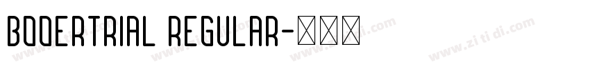 booertrial regular字体转换